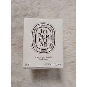 Diptyque Tubereuse (Tuberose) Scented Candle Mini Floral Scent Travel Size 35G